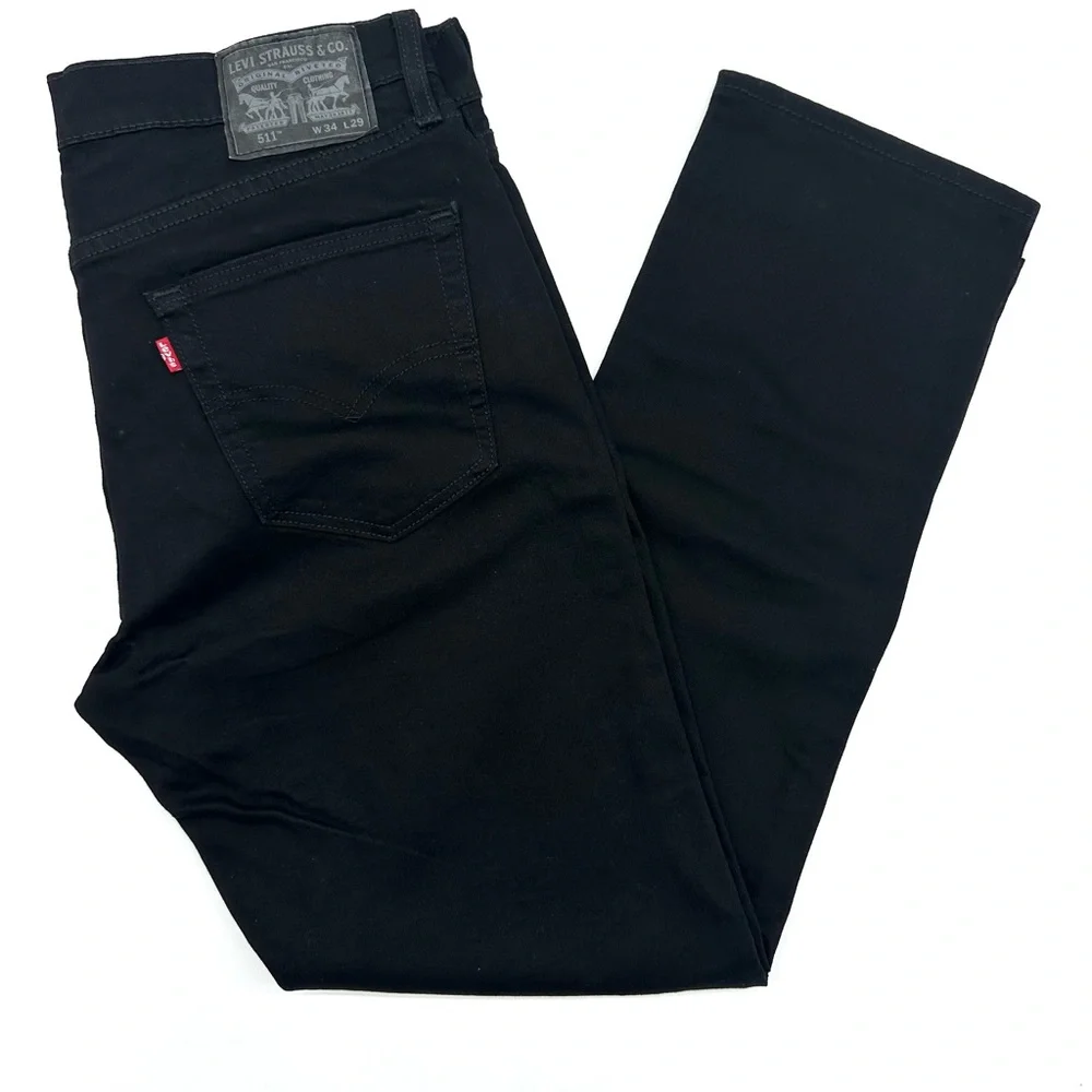 ❤️ NWOT Levi’s 511 Slim-Fit Flex Flex Jeans Men’s Black 34 x 29